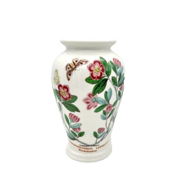 Portmeirion Botanic Garden Canton Vase Rhododendron Pattern 5 1/4" Cottagecore - Picture 1 of 9